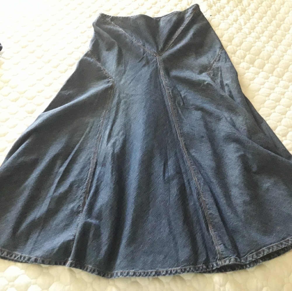 Ralph Lauren 6 Denim Flared Skirt Vintage Style